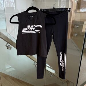 Mini Rodini Black Sporty Leggings and Top Set